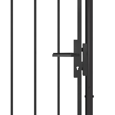 vidaXL Portão de jardim 1x2,5 m aço preto