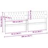 vidaXL Cabeceira estofada Cinzento-acastanhado 200 cm