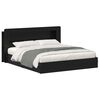 vidaXL Estrutura de Cama com Armazenamento Preto 200 x 200 cm