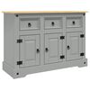 vidaXL Aparador Corona 112x43x78 cm pinho mexicano maci&ccedil;o cinza