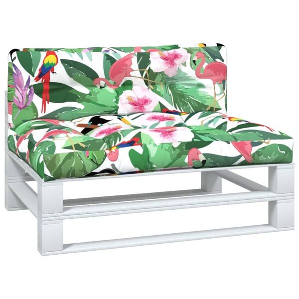 vidaXL Almofad&otilde;es para m&oacute;veis de paletes 2 pcs tecido multicolor