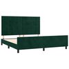 vidaXL Estrutura de cama c/ cabeceira 180x200 cm veludo verde-escuro