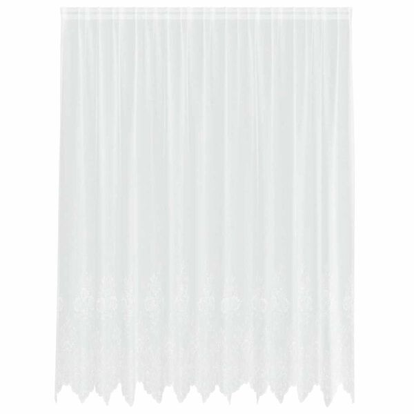 vidaXL Cortina de Renda com cortinas Branco 200 x 300 cm Poli&eacute;ster