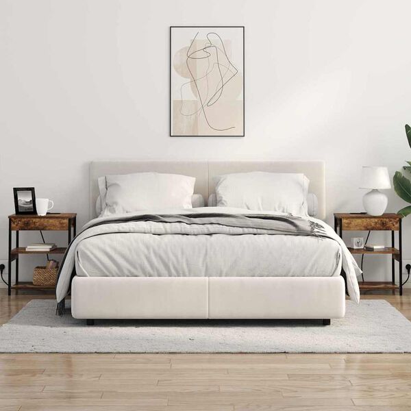 vidaXL Arm&aacute;rio de Cabeceira 2 pcs Carvalho Defumado 41 x 31 x 51 cm