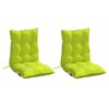 vidaXL Almofad&otilde;es cadeira encosto baixo 2 pcs oxford verde brilhante