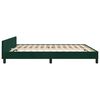 vidaXL Estrutura de cama c/ cabeceira 180x200 cm veludo verde-escuro