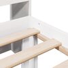 vidaXL Cama com estante sem colchão 75x190 cm pinho maciço branco