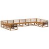 vidaXL Conjunto de Sof&aacute;s para Exterior 10 pcs Natural