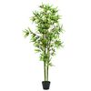 vidaXL Planta de bambu artificial com vaso 175 cm verde