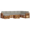 vidaXL Conjuntos de sof&aacute;s com almofada 9 pcs Cinza Natural e Claro