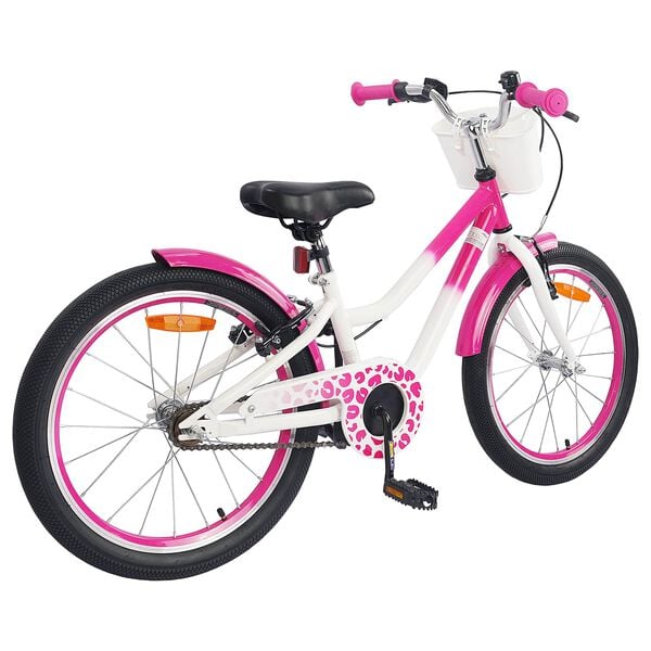 vidaXL Bicicleta Infantil 18 Polegadas para 5-7 anos Rosa Escuro