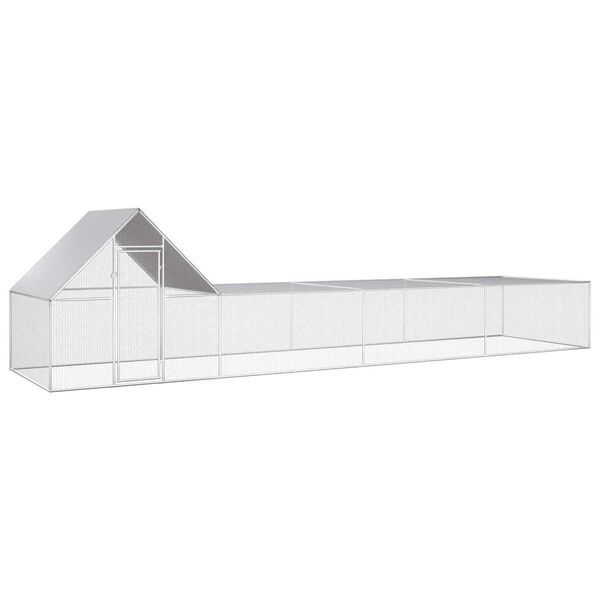 vidaXL Galinheiro 8x2x2 m a&ccedil;o galvanizado