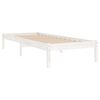 vidaXL Estrutura cama pequena solteiro 75x190 cm madeira maci&ccedil;a branco