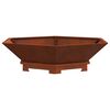 vidaXL Fire Pit Castanho 100 x 100 x 28 cm