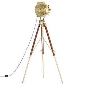 vidaXL Candeeiro de ch&atilde;o trip&eacute; 193 cm madeira mangueira maci&ccedil;a