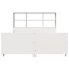 vidaXL Cama com estante sem colch&atilde;o 120x190 cm madeira maci&ccedil;a branco