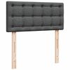 vidaXL Estrutura cama otomana colch&atilde;o 100x200cm tecido cinzento escuro
