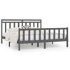 vidaXL Estrutura de cama 200x200 cm madeira de pinho maci&ccedil;a cinzento