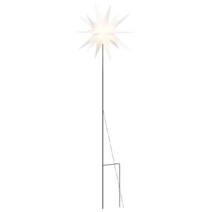 vidaXL Luz de Natal com estaca LED dobr&aacute;vel 57 cm branco