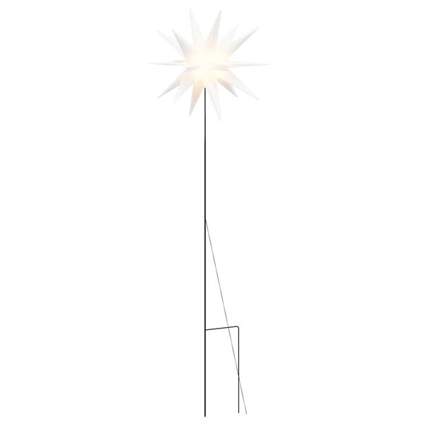 vidaXL Luz de Natal com estaca LED dobrável 57 cm branco