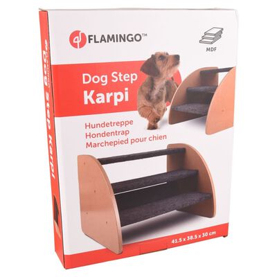 FLAMINGO Degraus para cães Karpi 41,5x38,5x30 cm cinzento