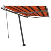 vidaXL Toldo retr&aacute;til manual independente 300x250cm laranja e castanho