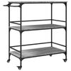 vidaXL Carrinho cozinha 100,5x50x105 cm derivados madeira cinza sonoma