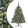 vidaXL &Aacute;rvore de Natal Artificial Verde 120 cm PVC, Pl&aacute;stico e A&ccedil;o