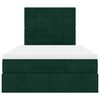 vidaXL Estrutura de cama otomana com colch&otilde;es verde escuro Veludo