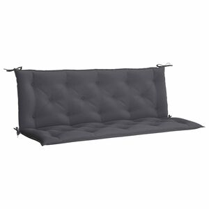 vidaXL Almofad&atilde;o banco jardim 150x(50+50)x7cm tecido oxford antracite