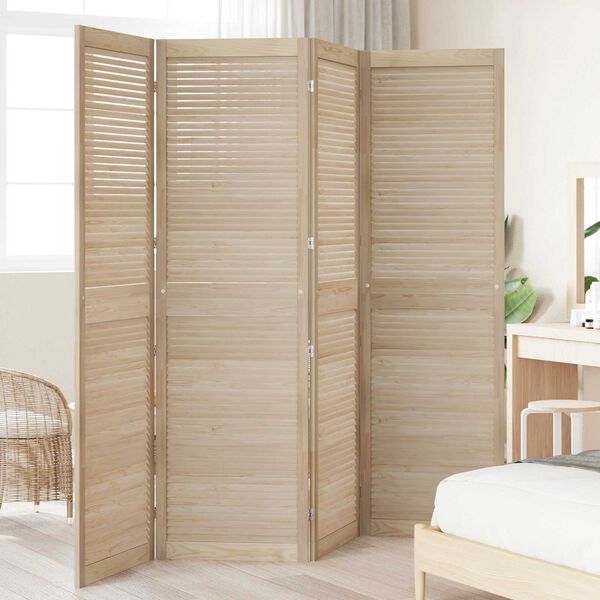 vidaXL Porta de Arm&aacute;rio com porta 4 pcs Natural 140.5 x 2 x 59.5 cm