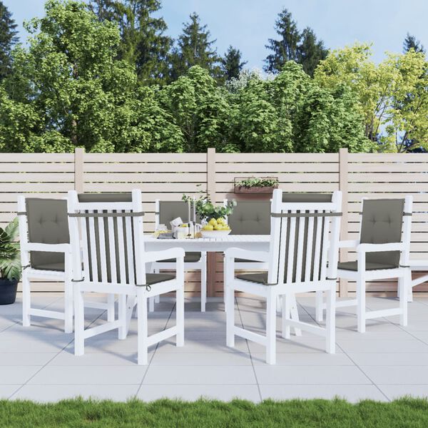 vidaXL Almofad&otilde;es lombares cadeiras 6pcs 100x50x4 cm mesclado tecido
