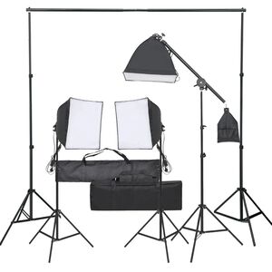 vidaXL Kit de est&uacute;dio fotogr&aacute;fico com conjunto de ilumina&ccedil;&atilde;o
