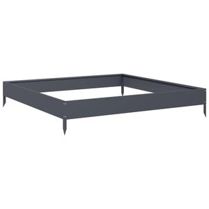 vidaXL Canteiro elevado de jardim 100x100x18,5 cm a&ccedil;o antracite