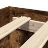 vidaXL Estrutura de cama s/ colch&atilde;o derivados madeira carvalho fumado