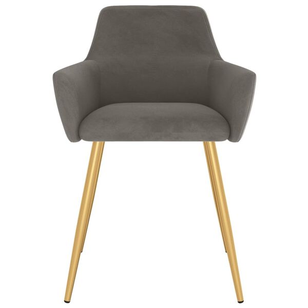 vidaXL Cadeiras de jantar 2 pcs veludo cinzento-escuro