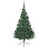vidaXL &Aacute;rvore de Natal Artificial Pr&eacute;-iluminada Verde 210 cm PVC