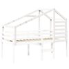 vidaXL Telhado de cama infantil 188x97x113 cm pinho maci&ccedil;o branco
