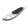 vidaXL Conjunto prancha de paddle SUP insuflável preto e branco