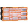 vidaXL Caixa organizadora com 22 gavetas 49x16x25,5 cm