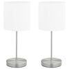 vidaXL Candeeiros de secret&aacute;ria ativados por toque 2 pcs branco E14