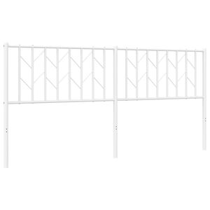 vidaXL Cabeceira de substitui&ccedil;&atilde;o 180 cm metal branco