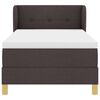 vidaXL Cama Box com colch&atilde;o Marrom Escuro 90 x 190 cm tecido