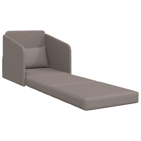 vidaXL Sof&aacute;-Cama 60cm Cinzento-acastanhado tecido