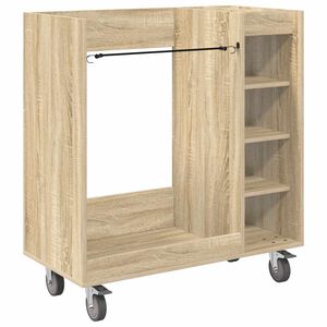 vidaXL Arm&aacute;rio de Golfe com roda Liso Carvalho Sonoma 90 x 45 x 98 cm