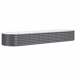 vidaXL Canteiro elevado jardim 296x80x36 a&ccedil;o galvanizado antracite