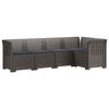 vidaXL Sof&aacute; de Jardim de 5 Pessoas com Almofadas Visual de Rattan PP