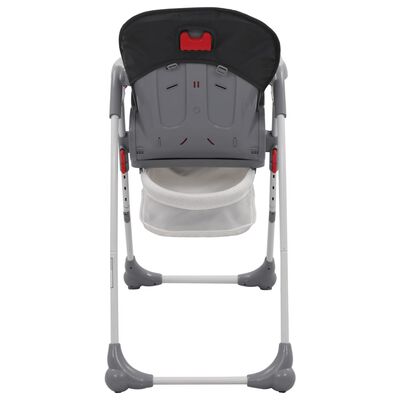 vidaXL Cadeira de refeição para bebé cinzento