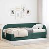 vidaXL Estrutura de Cama de Canto com Colch&atilde;o 2 pcs Verde Veludo