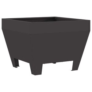 vidaXL Bowl de Fogo Preto A&ccedil;o resistente &agrave;s intemp&eacute;ries